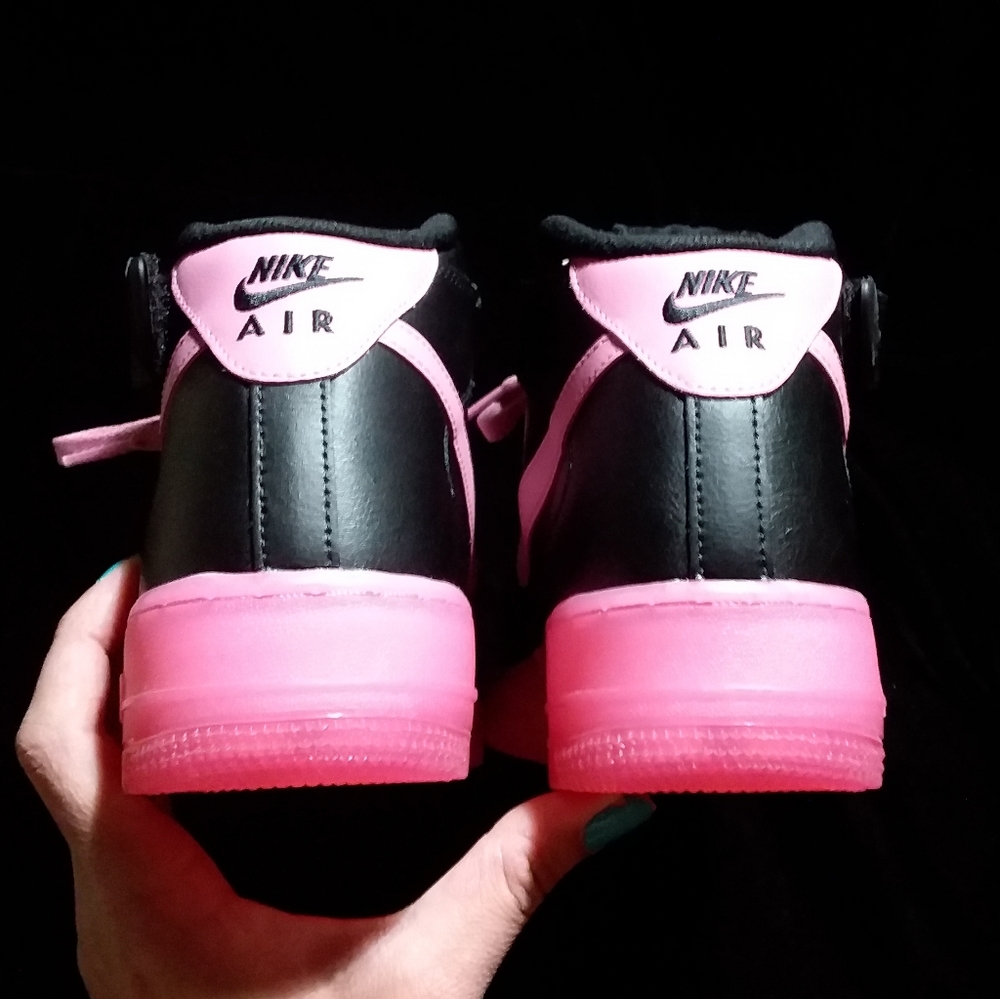 Nike Pink & Black Custom Air Force 1s💖 - Picture 10 of 15